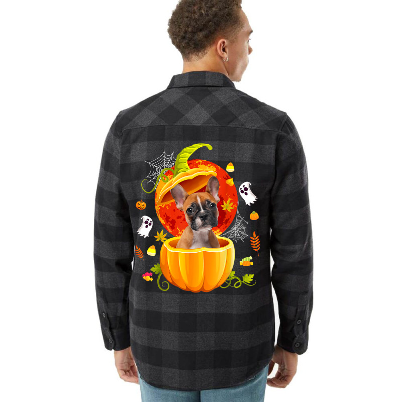 Boston Terrier Witch Pumpkin Halloween Dog Lover F Flannel Shirt | Artistshot