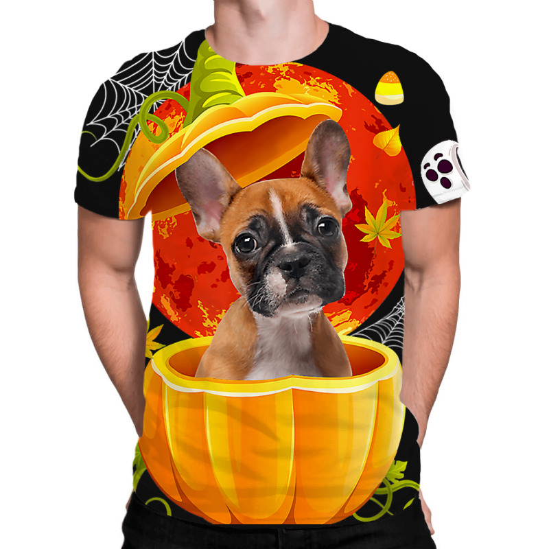 Boston Terrier Witch Pumpkin Halloween Dog Lover F All Over Men's T-shirt | Artistshot