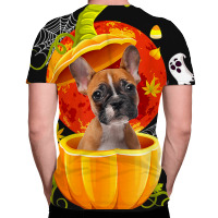 Boston Terrier Witch Pumpkin Halloween Dog Lover F All Over Men's T-shirt | Artistshot