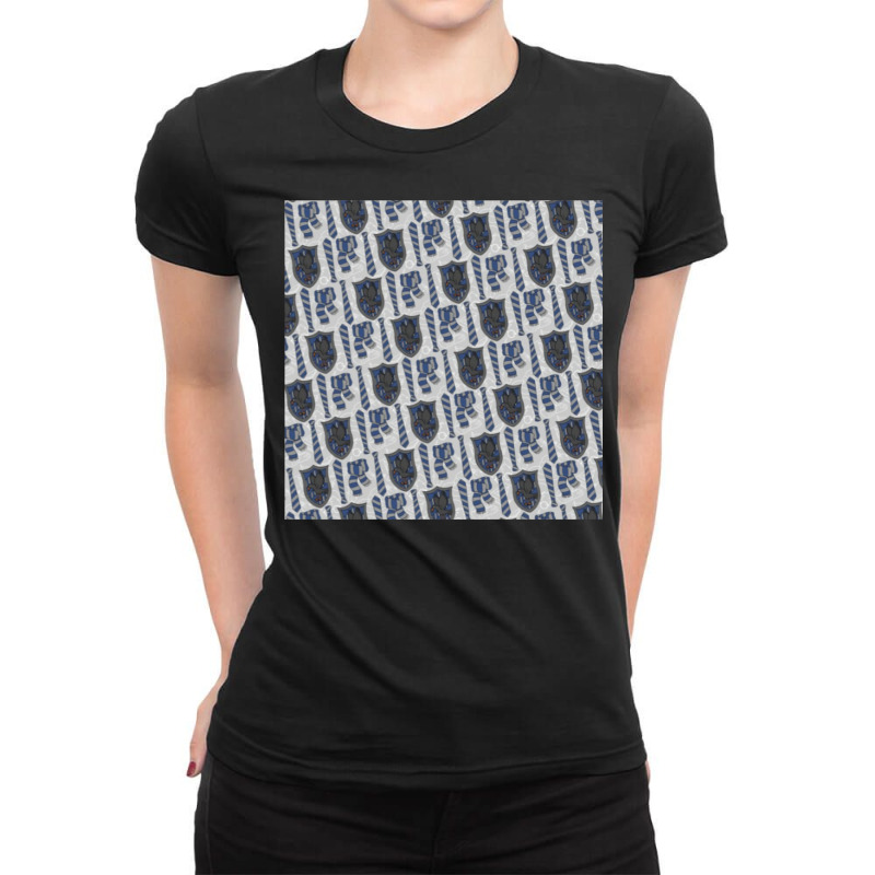 Blue And Grey Wizard Ladies Fitted T-Shirt by wilktopick1 | Artistshot