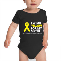 I Wear Yellow For My Sister T Shirt Endometriosis Baby Bodysuit | Artistshot