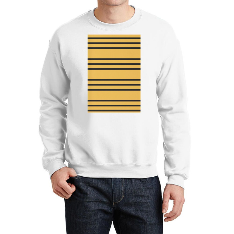 Black And Yellow Stripe Crewneck Sweatshirt by cobelldanishr | Artistshot