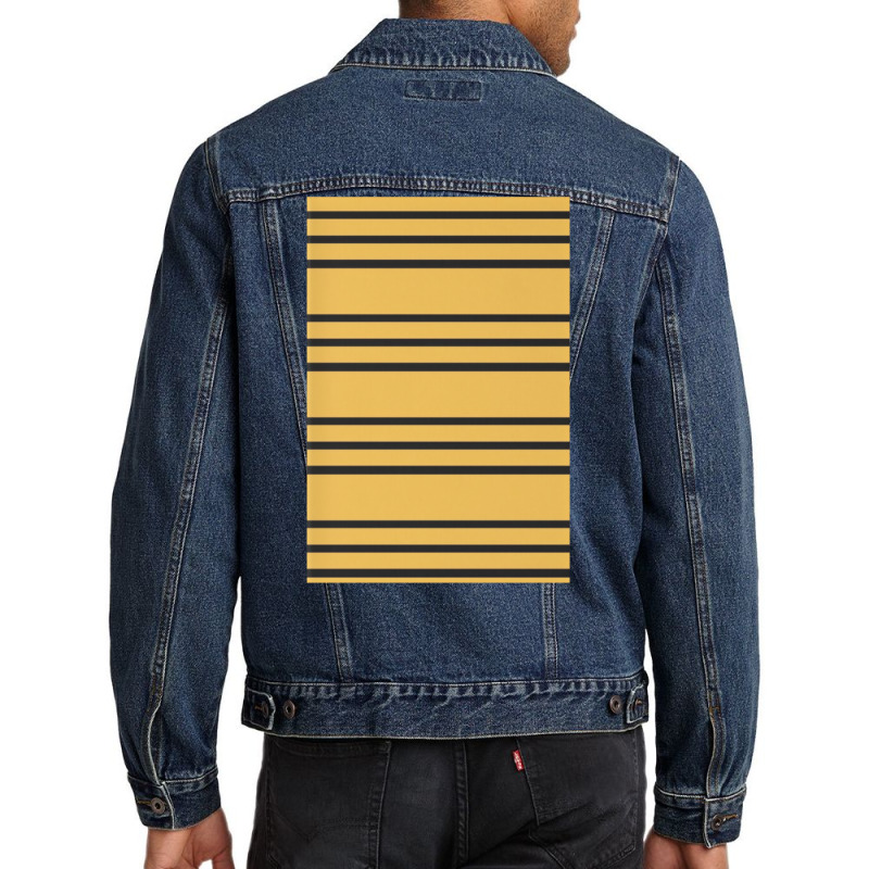 Black And Yellow Stripe Men Denim Jacket by cobelldanishr | Artistshot