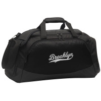 Brooklyn New York Retro Vintage Sports Script Curs Active Duffel | Artistshot