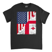 Half Usa Flag Half Georgia Flag   American Georgia Classic T-shirt | Artistshot