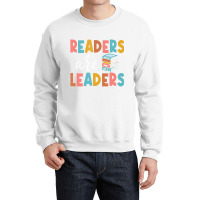 Readers Are Leaders Boho Leopard Book Lover Back T Crewneck Sweatshirt | Artistshot