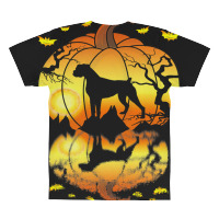 Boxer Dog Water Reflection In A Pumpkin Halloween  All Over Men's T-shirt | Artistshot