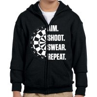 Darts Problems Dartboard Fun Hobby Dart Player T S Youth Zipper Hoodie | Artistshot