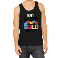 Funny Eat Sleep Build Gift Men Women Cool Blocks B Tank Top | Artistshot