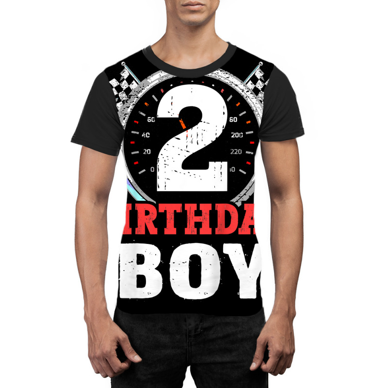 Kids Birthday Boy 2 Two Race Car 2nd Birthday Raci Graphic T-shirt | Artistshot