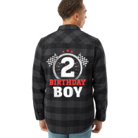 Kids Birthday Boy 2 Two Race Car 2nd Birthday Raci Flannel Shirt | Artistshot