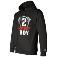 Kids Birthday Boy 2 Two Race Car 2nd Birthday Raci Champion Hoodie | Artistshot