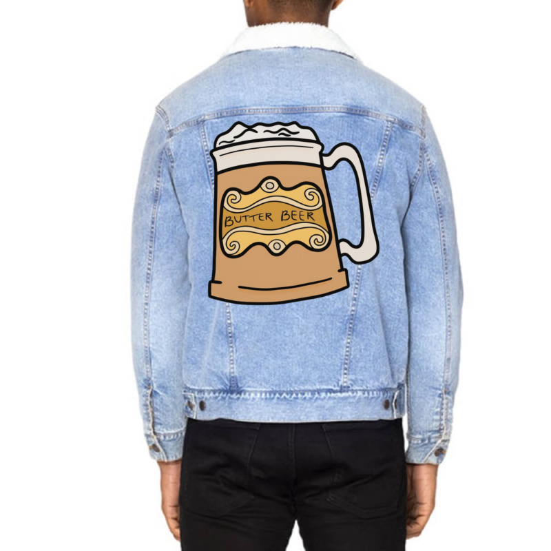 Butter Beer Unisex Sherpa-Lined Denim Jacket by alfanomearsb | Artistshot