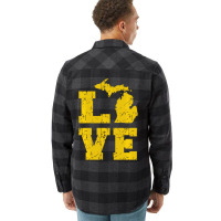 Michigan Love Mi Vintage Sweatshirt Flannel Shirt | Artistshot