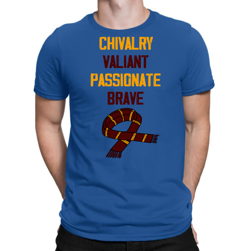 Chivalry Valiant Passionate Brave Scarf 1 50 T-Shirt by clemontaingm | Artistshot