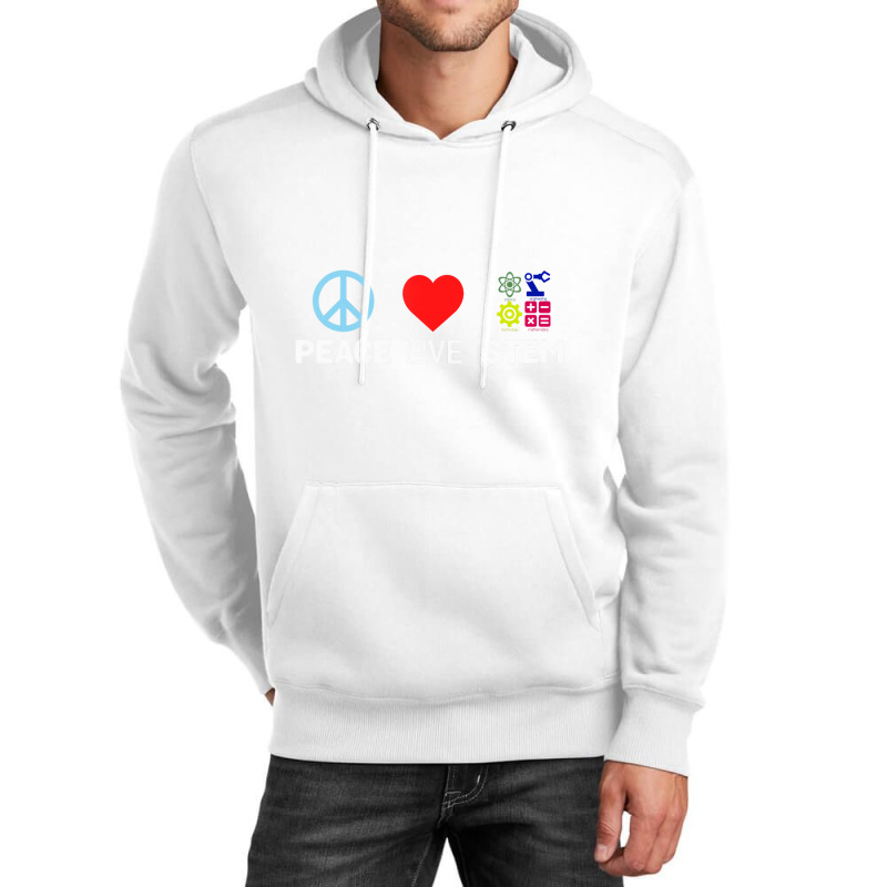 Peace Love Stem Science Technology Engineering Mat Unisex Hoodie | Artistshot