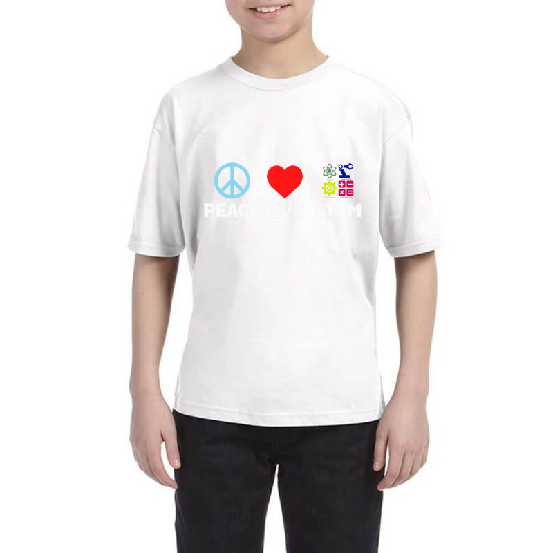 Peace Love Stem Science Technology Engineering Mat Youth Tee | Artistshot