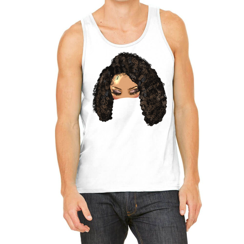 Afro Messy Bun Light Skin Natural Hair Tank Top | Artistshot