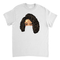 Afro Messy Bun Light Skin Natural Hair Classic T-shirt | Artistshot