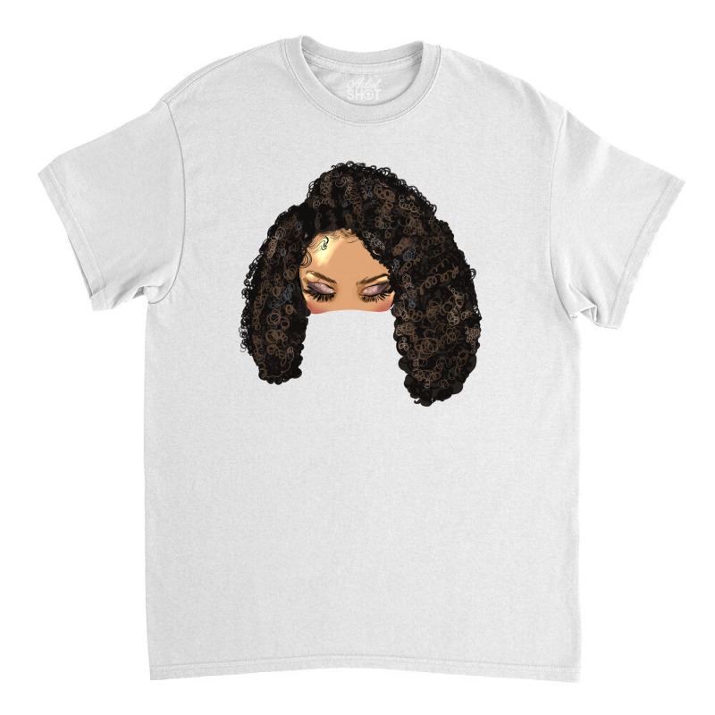 Afro Messy Bun Light Skin Natural Hair Classic T-shirt | Artistshot