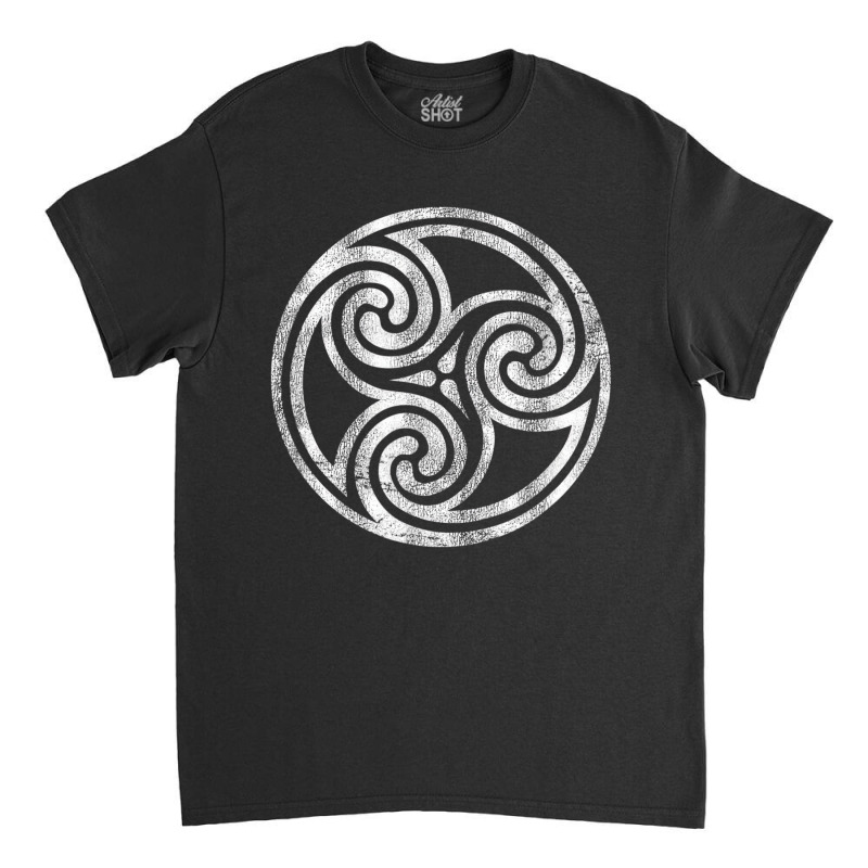 Irish Celtic Knot Vintage Ireland Spiral Triskele Classic T-shirt by howardus | Artistshot