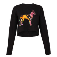 Floral Flower Vintage Retro Manchester Terrier Lov Cropped Sweater | Artistshot