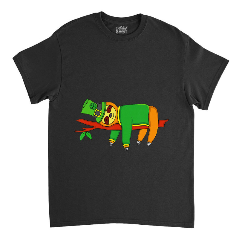 Leprechaun Sloth St Patricks Day Irish Shamrock Classic T-shirt | Artistshot