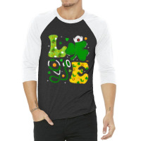 Funny Irish Nurse St Patrick's Day Shamrock Love 3/4 Sleeve Shirt | Artistshot