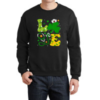 Funny Irish Nurse St Patrick's Day Shamrock Love Crewneck Sweatshirt | Artistshot