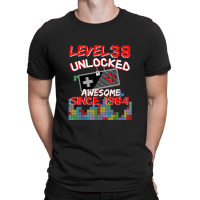 Gamer Boy Level 38 Unlocked Birthday Gaming  Top T-shirt | Artistshot