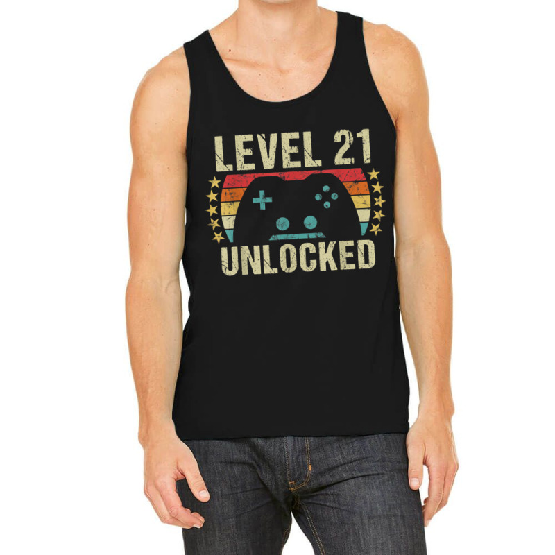 Gaming Vintage 21st Birthday Gift 21 Year Old Boy  Tank Top | Artistshot