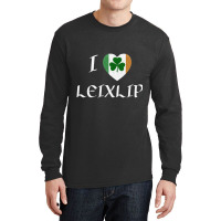 I Love Leixlip Ireland Eire Flag Heart Shamrock Long Sleeve Shirts | Artistshot