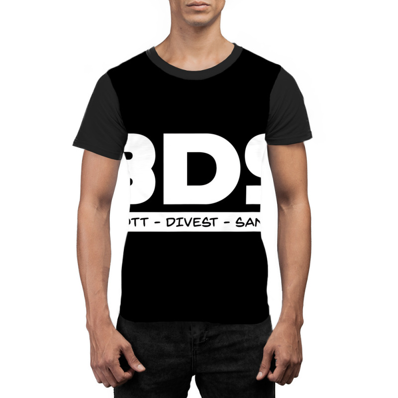 Bds Boycott Divest Sanction Leftist Progressive Id Graphic T-shirt | Artistshot