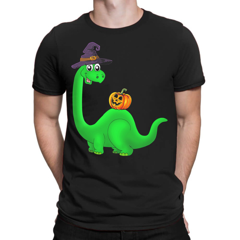 Brachiosaurus Witch Pumpkin Halloween Dinosaur Bro T-shirt | Artistshot