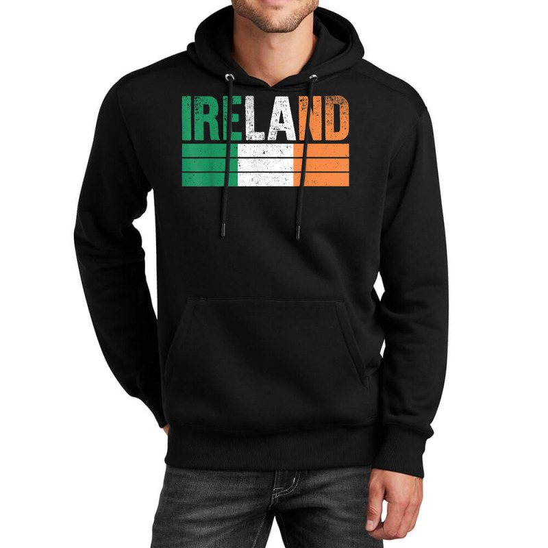 Vintage Ireland Flag Irish St Patrick Day Mens Wom Unisex Hoodie | Artistshot