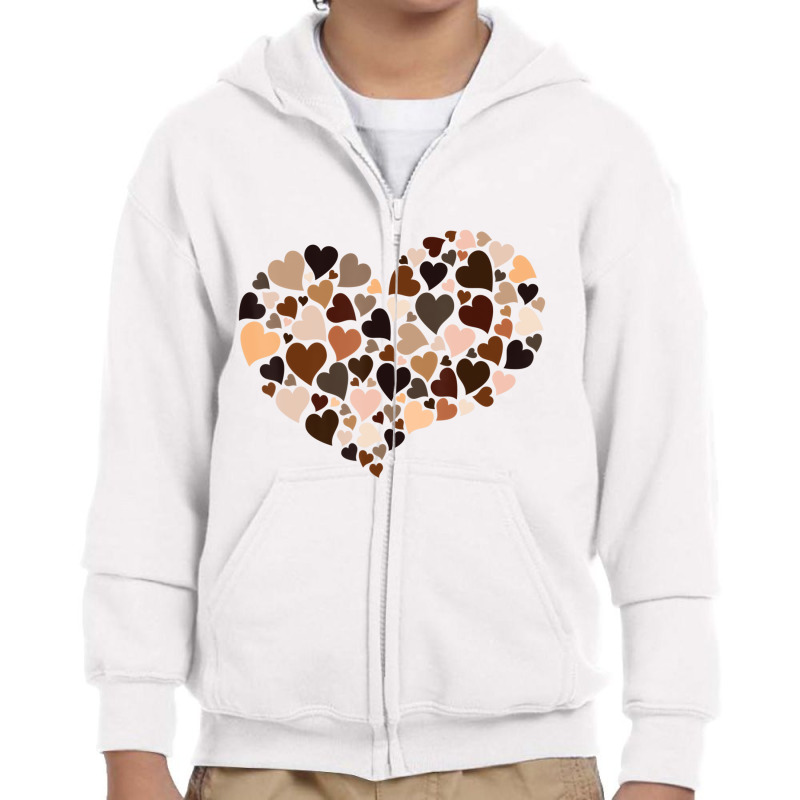 Diversity Hearts Skin Tones Humanity's Colors Love Youth Zipper Hoodie | Artistshot