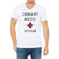 Army Combat Medic Veteran Pullover Hoodie V-neck Tee | Artistshot