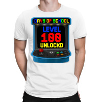 Level 100 Days Of School Unlocked Video Game Arcad T-shirt | Artistshot