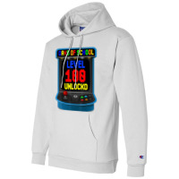 Level 100 Days Of School Unlocked Video Game Arcad Champion Hoodie | Artistshot