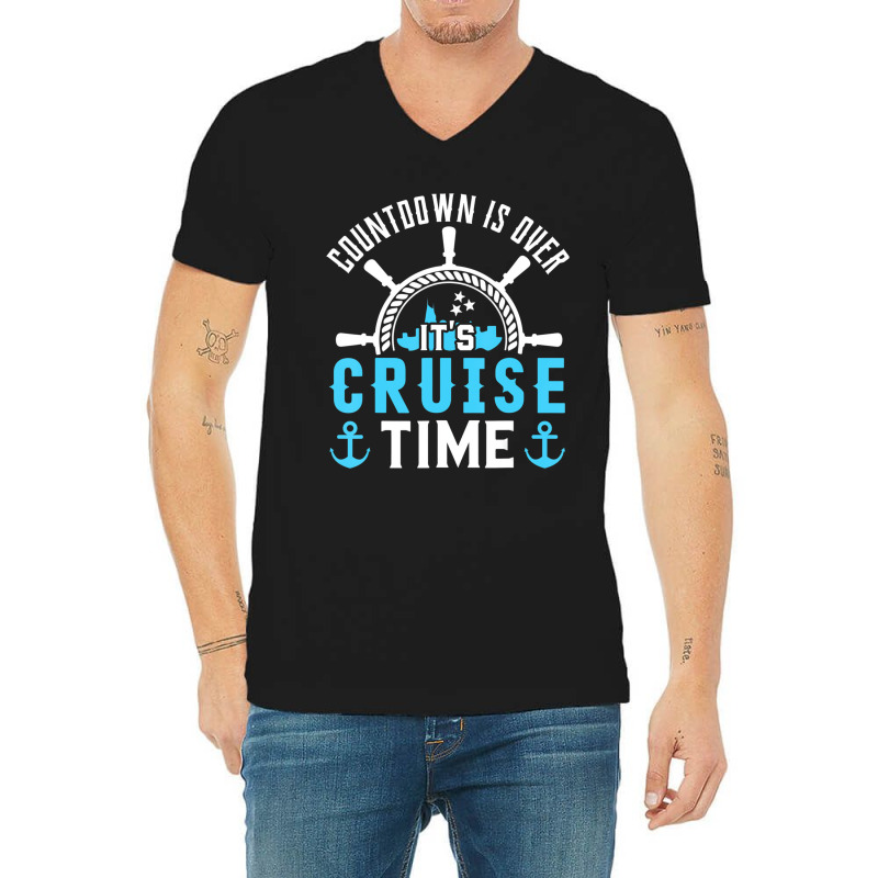 Countdown Is Over Its Cruise Time Shirt Couple Cru V-neck Tee | Artistshot