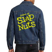 Listen Up Slap Nuts Men Denim Jacket | Artistshot