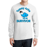 Vintage Tummy Ache Survivor Stomachache Ibs Funny Long Sleeve Shirts | Artistshot