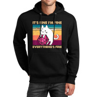 It's Fine I'm Fine Everything's Fine Funny Cat Vin Unisex Hoodie | Artistshot