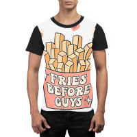 Fries Before Guys Teenage Girls Dating Valentine D Graphic T-shirt | Artistshot