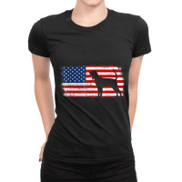 Black And Tan Coonhound American Flag Vintage T Sh Ladies Fitted T-shirt | Artistshot