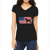 Black And Tan Coonhound American Flag Vintage T Sh Women's V-neck T-shirt | Artistshot