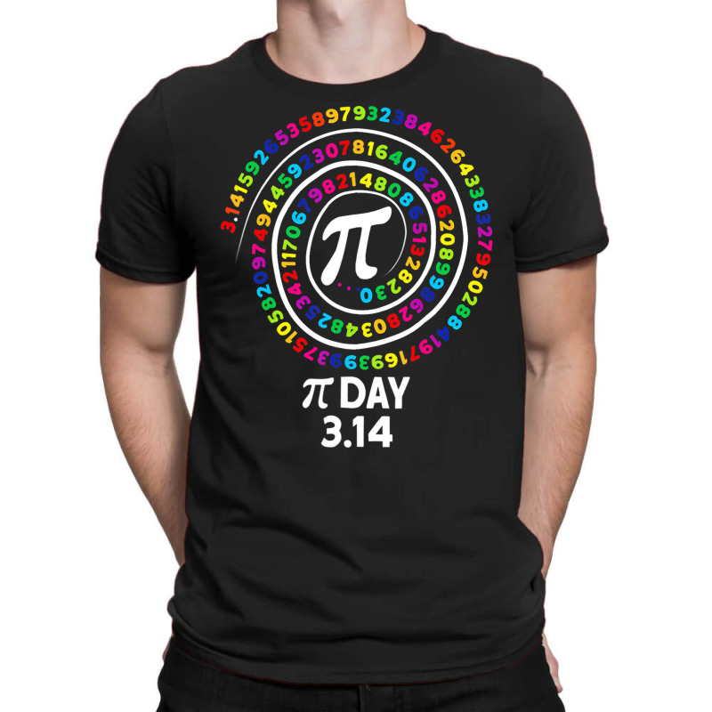 Pi Day Spiral Color Numbers 3 14 Happy Pi Day T Sh T-shirt | Artistshot