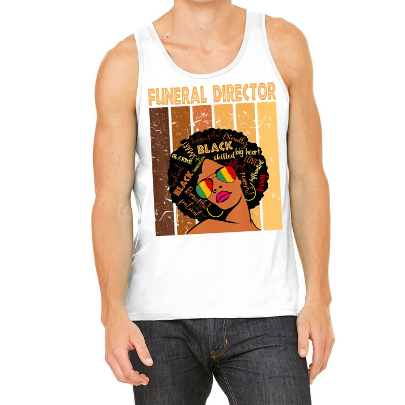 Funeral Director Afro African American Black Histo Tank Top by bonne | Artistshot