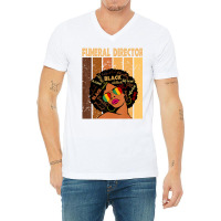 Funeral Director Afro African American Black Histo V-neck Tee | Artistshot