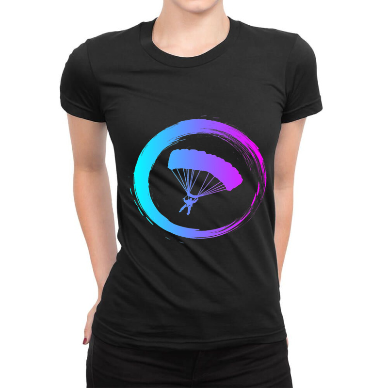 Cool Skydiving Sport And Hobby 1 Ladies Fitted T-Shirt by Fabulousam | Artistshot